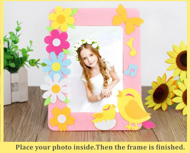 DIY Нетканая фоторамка 3D фоторамка Детские нетканые наклейки ручной работы DIY игрушки материал посылка игрушки для рукоделия