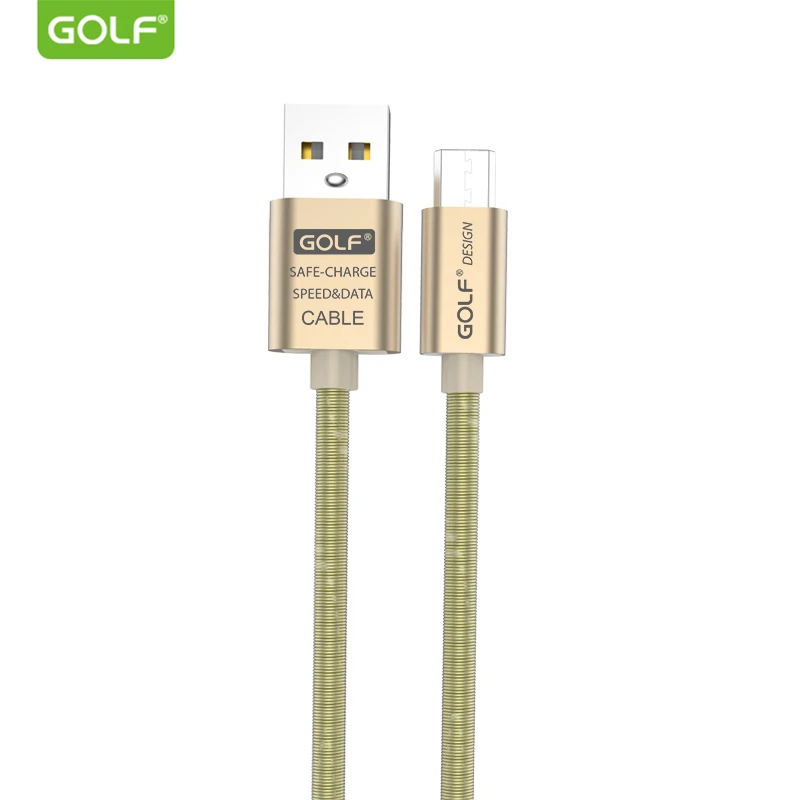GOLF 1 м металлическая пружина Micro USB зарядное устройство для синхронизации данных