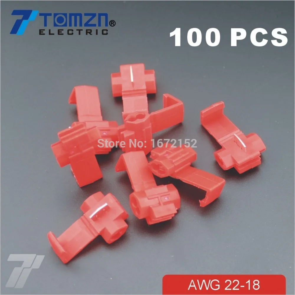 

100 pcs Wire terminals quick wiring connector cable clamp AWG 22-18
