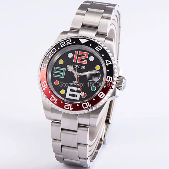 

40mm BLIGER Steel strip Ceramic Bezel sapphire automatic mens watch