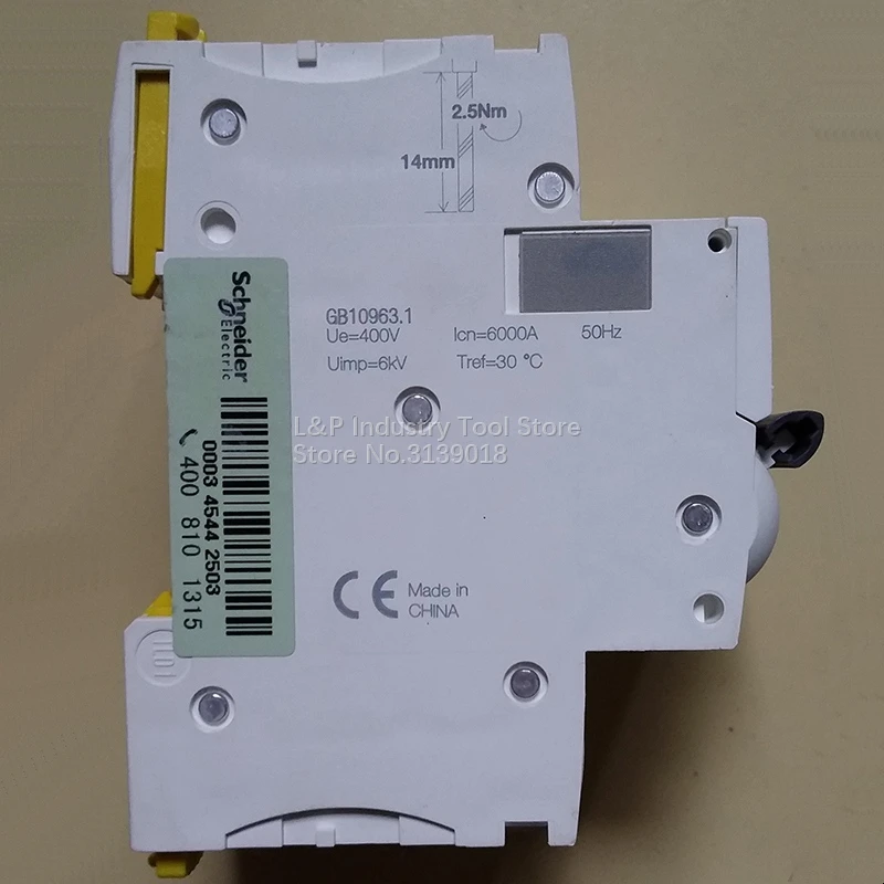 Новый оригинальный Schneider Electric China IC65N 3P C6A A9F18306 вакуумный мини-выключатель MCB Acti9 Type
