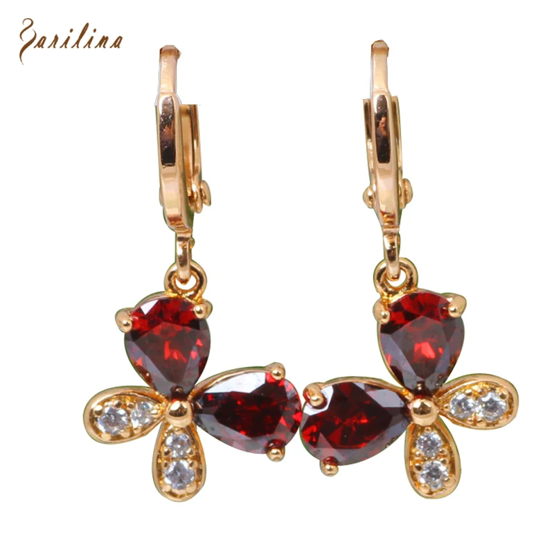 Очаровательные модные 2018 новые аксессуары и украшения Золотой Красный