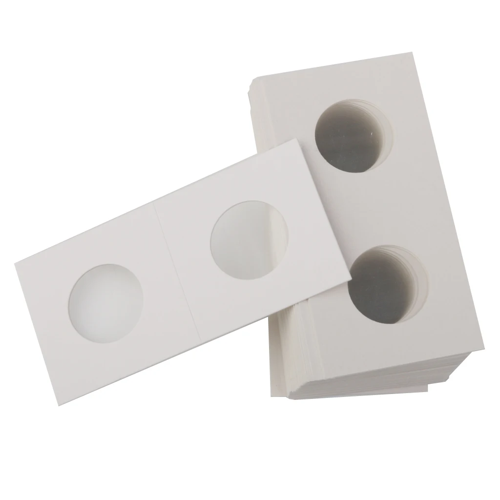 2x2 Cardboard 29mm Coin Flip Holders for Dollar Pennies Quarters - 50 Pieces | Дом и сад