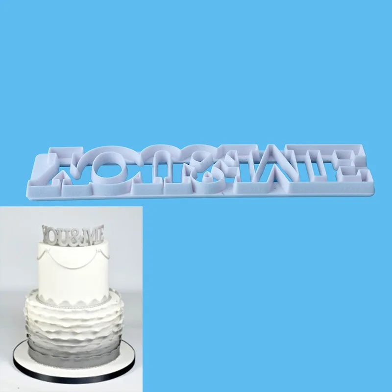 

You & Me Plastic Fondant Cutter Cake Mold Fondant Mold Fondant Cake Decorating Tools Sugarcraft Bakeware