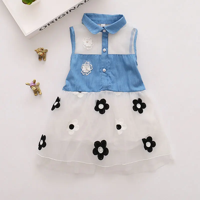 2019 Floral Baby Girl Dress Birthday Party Summer Princess Girls Clothes Sleeveless Lace Dresses Tutu | Детская одежда и обувь