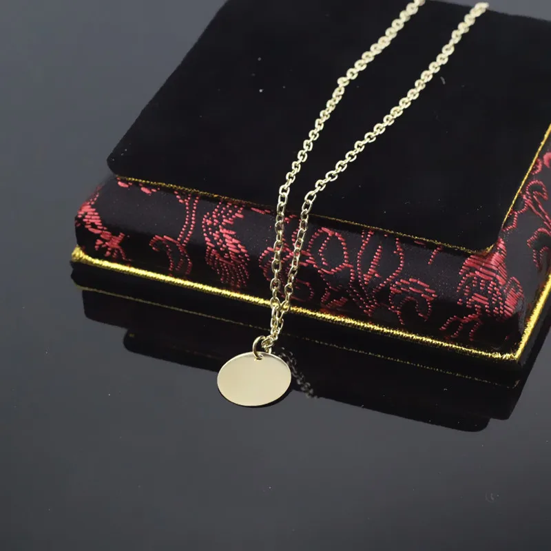 Ожерелье с монеткой Модная бижутерия кулон для женщин золотой цвет простое