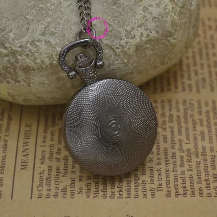 

wholesale fashion alice in wonderland quartz cat pocket watch necklace woman fob watches black round convex lens glass picture