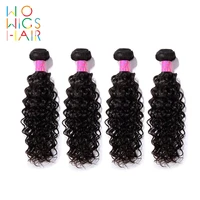 wowigs hair indian curly 4 pcs 100 human hair free shipping natural color remy hair extensions