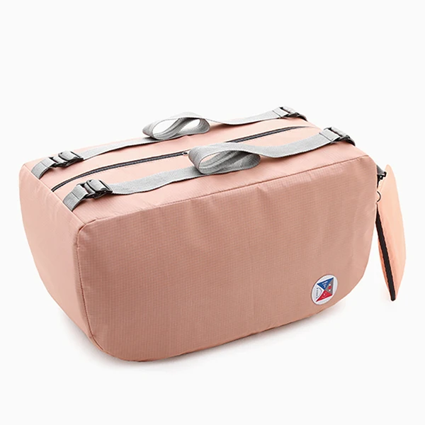 pink Женские дорожные сумки большой емкости, рюкзаки для отдыха, модные женские Складные рюкзаки, повседневные нейлоновые водонепроницаемые сумки на плечо для мужчин - Цвет: pink
