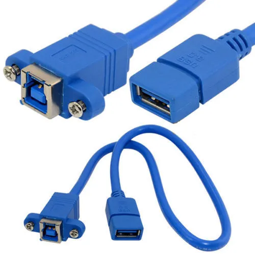 Кабель USB 3 0 B мастер с ухом блокировки винт Панель провода женский замок