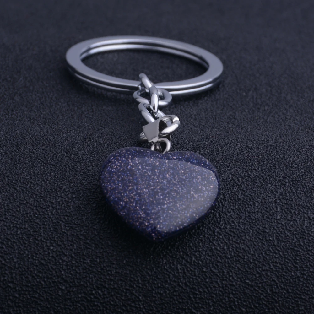 Подвески в виде сердца брелок драгоценный камень кварц натуральный подарки для
