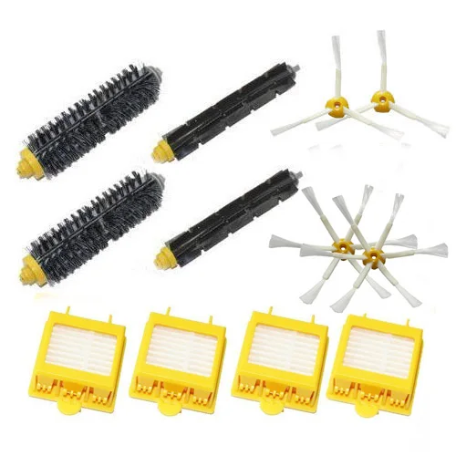 

New Flexible & Bristle Brush 6-Armed Side Brush Hepa filter Kit for iRobot Roomba 700 Series 760 770 780 790