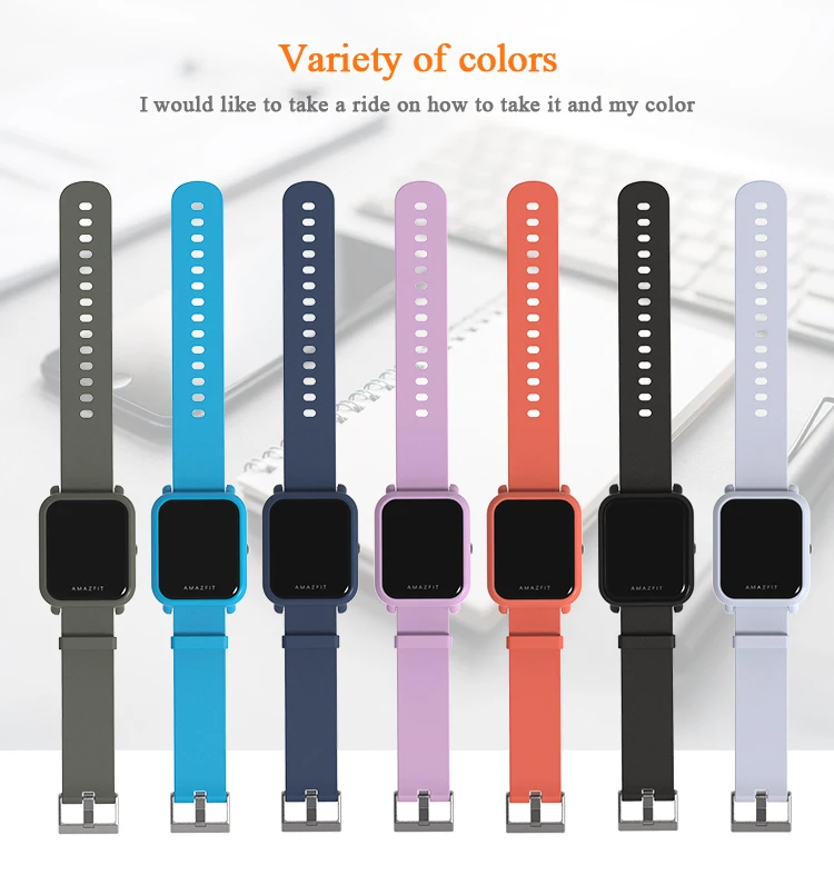 20 мм спортивный силиконовый ремешок чехол для Xiaomi Huami Amazfit Bip BIT Band смарт часы браслет Аксессуары Защитный Браслет