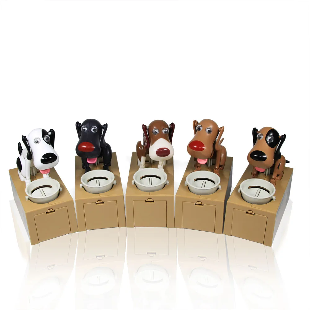Жадный Роботизированный собачий банк Choken Bako Puppy Money Box голодная собака монета