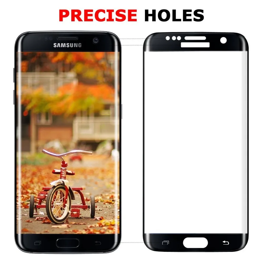 С уровнем твердости 9 H 3D полное покрытие закаленное Стекло для samsung Galaxy S7 край