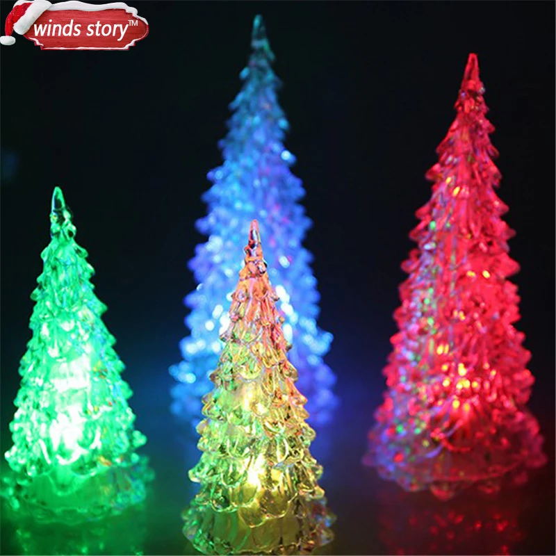 Акриловая Рождественская елка 2 шт. СВЕТОДИОДНЫЙ Красочный светильник домашний