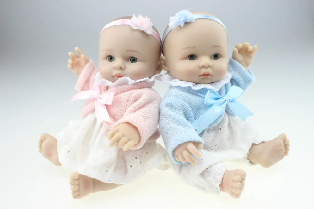 Миниатюрная двойная кукла милая маленькая силиконовая виниловая Babydoll детские