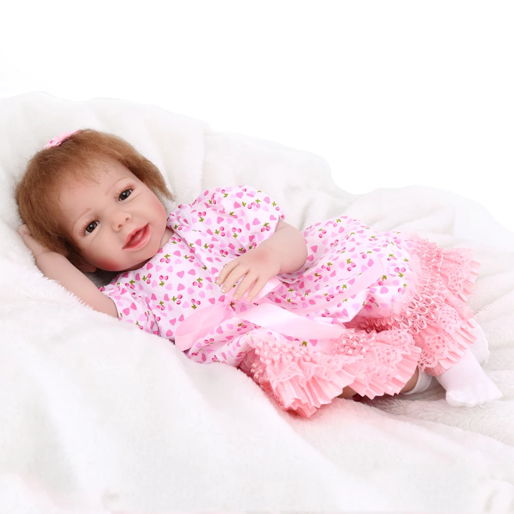 KAYDORA Reborn Baby Doll 22 дюйма игрушки Девушка рекламная силиконовая голова тела кукла