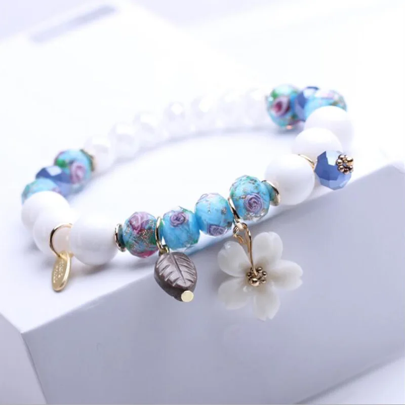 Искусственные стеклянные браслеты WEIYU с кристаллами украшенные бисером оптовая