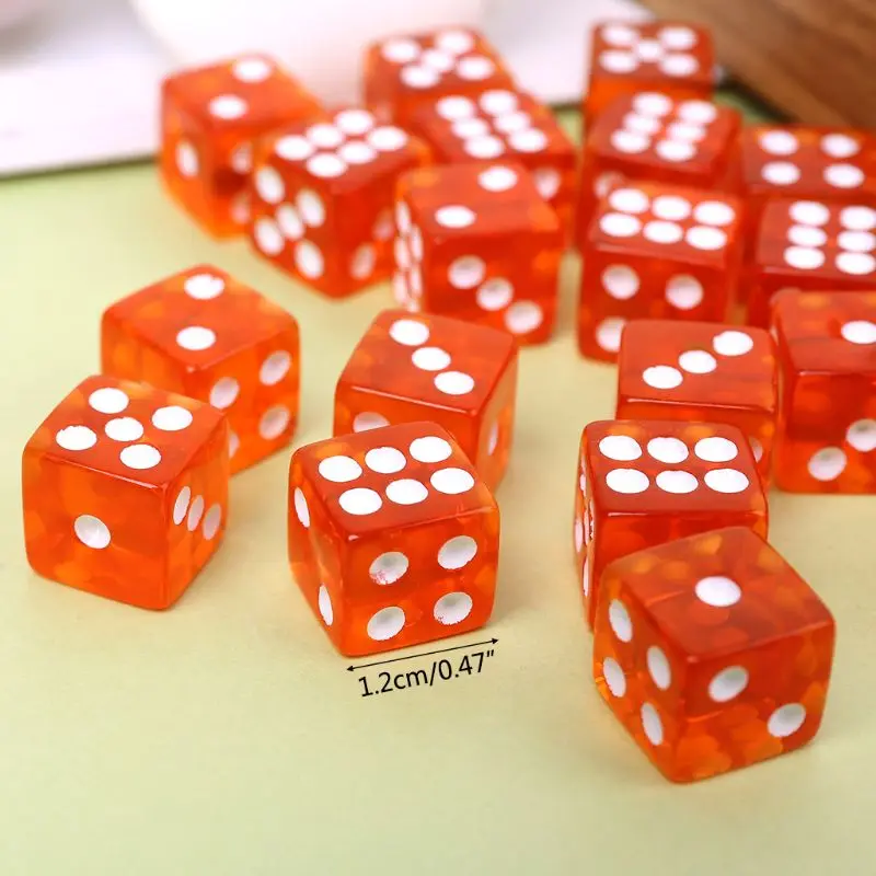 25 шт./компл. новая игра для вечеринок игральные кости 12 квадратных прозрачных