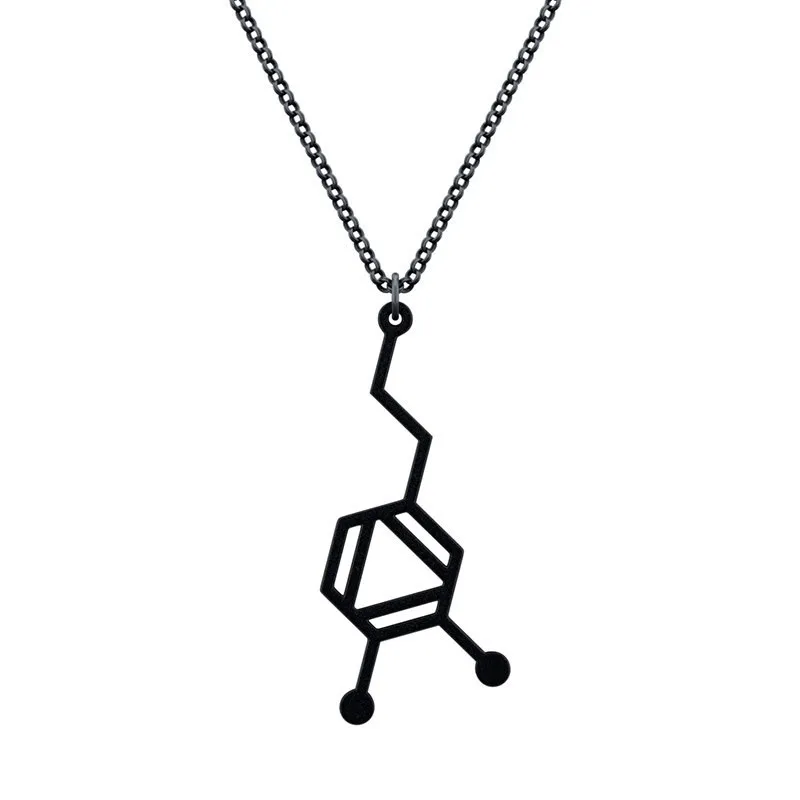 Небольшой молекула допамина ожерелье в прямоугольник-многополярная