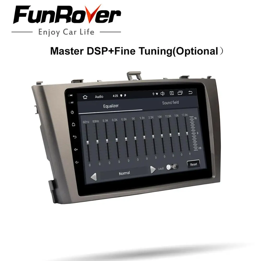 FUNROVER 2.5D+ ips Android 9,0 " 2din автомобильный Радио gps мультимедийный плеер для Toyota Avensis 2009-2013 dvd навигация navi стерео BT
