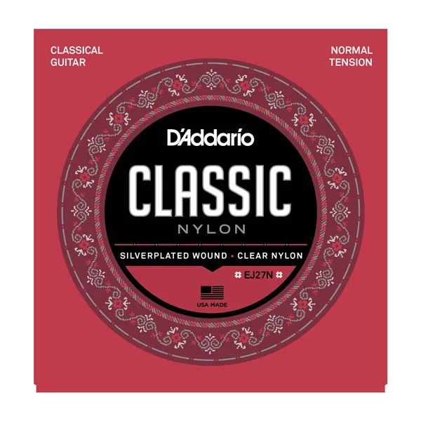D'Addario EJ27H/EJ27N студенческие нейлоновые Классические гитарные струны, жесткие/нормальное натяжение - Цвет: EJ27N
