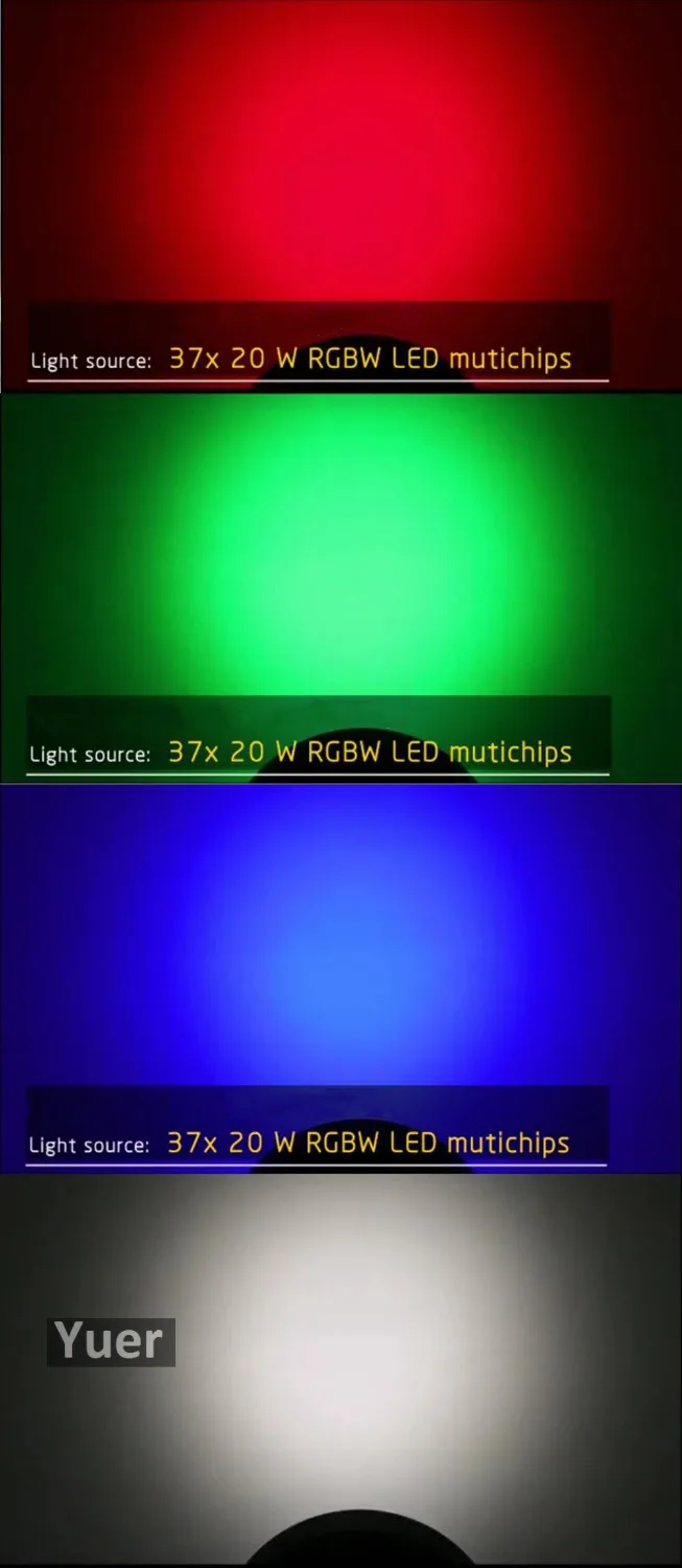 4 шт./лот 37x20 Вт LED RGBW 4IN1 Zoom Moving Head Light DMX Disco Projector Club DJ вечерние принадлежности | Лампы