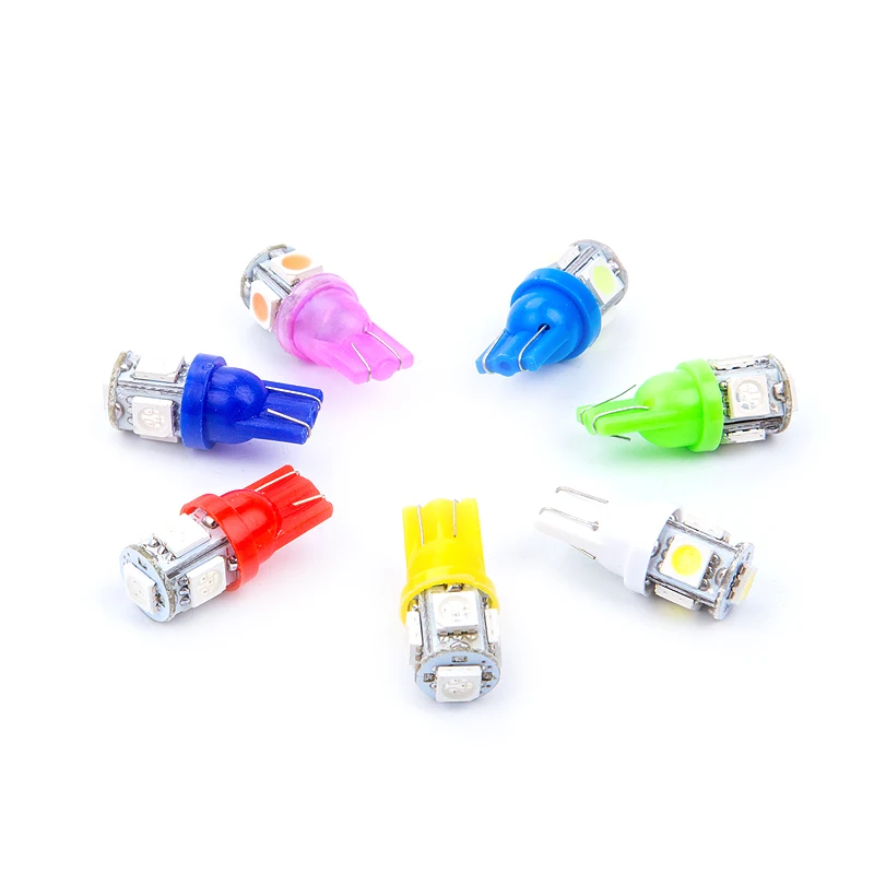 10 шт. w5w led T10 светодиодные лампы 5 SMD 5050 194 168 автомобильный боковой клиновидный