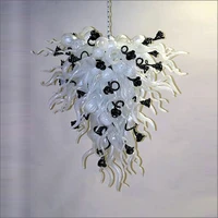 european style blown glass chandelier lightings high ceiling decoration for sale