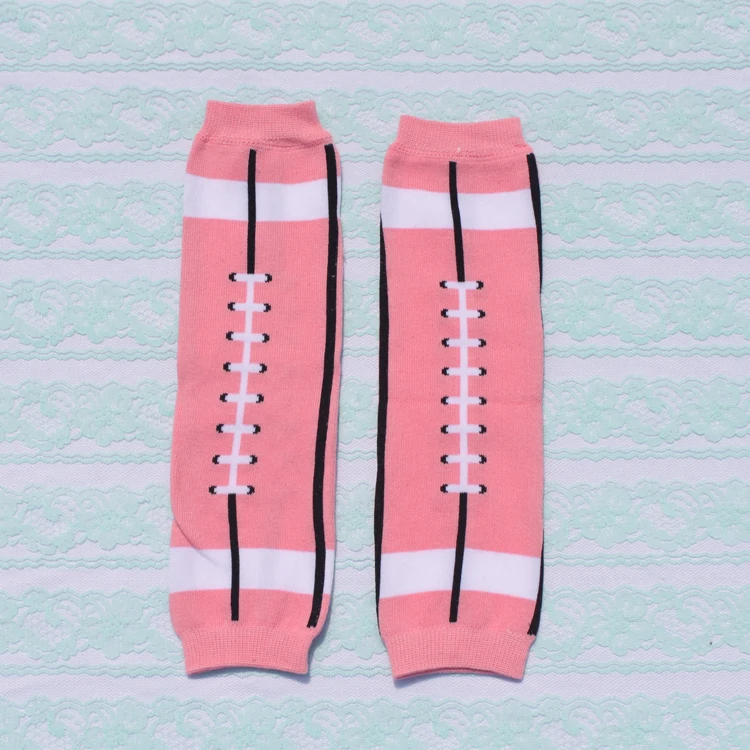 Розничная продажа Детские теплые гетры милые розовые футбольные леггинсы для