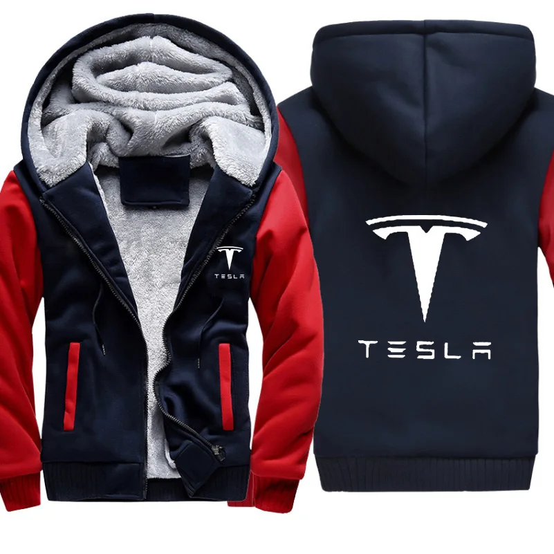 Толстовки для мужчин Tesla автомобильный брелок с логотипом куртка принтом Мужские