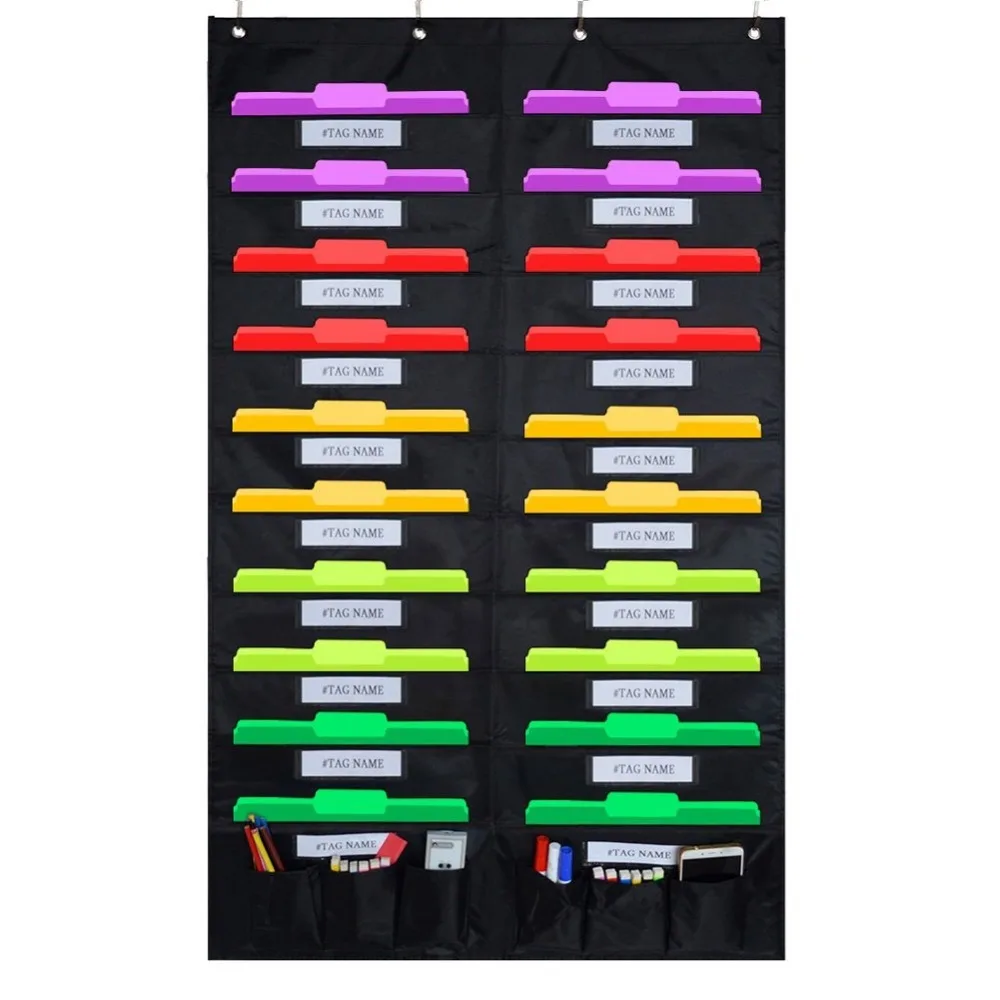 Подвесной органайзер для файлов на дверь/Карманная папка 20 карманов + 6