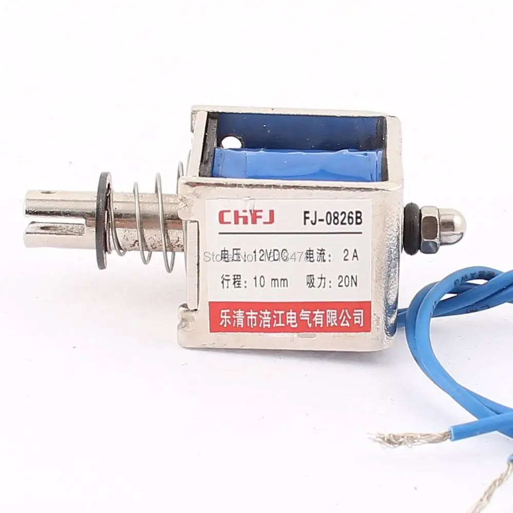 FJ 0826B нажимной Тип DIY постоянный Электромагнит магнитный соленоид 10 мм 20N DC 12V