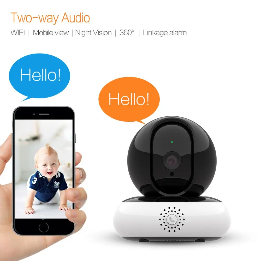 Ip-камера, Wifi, 1080 P, мини-монитор для детей, аудио, умное видеонаблюдение, Домашняя безопасность, беспроводная Ipcam, PTZ, инфракрасное ночное видение, наблюдение HD