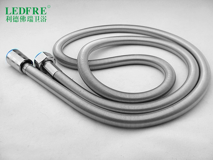 LF13001-150CM G1/"* G1/2" высококачественный пружина из нержавеющей стали шланг для душа сантехника шланг Аксессуары для ванной комнаты ПВХ шланг