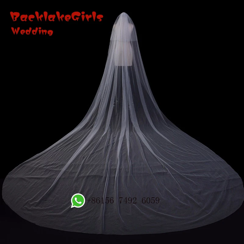 Maphia Wedding Veil 3 m Soft White with Comb Tulle Fairy Long Bridal veu de noiva veils | Свадьбы и торжества