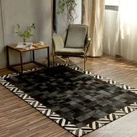 2018 New European style luxury geometric carpets living room bedroom tea table big rugs Modern simplicity custom cowhide carpet