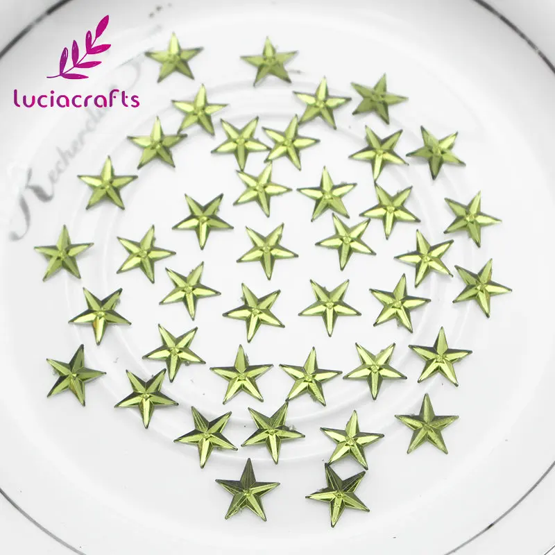 Lucia crafts 10 мм дизайном в виде прозрачных звездочек, акриловые стразы Искусство Стразы для DIY 250 шт./500 шт. G0419