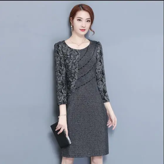 Женское винтажное платье в этническом стиле с цветочным принтом офисное