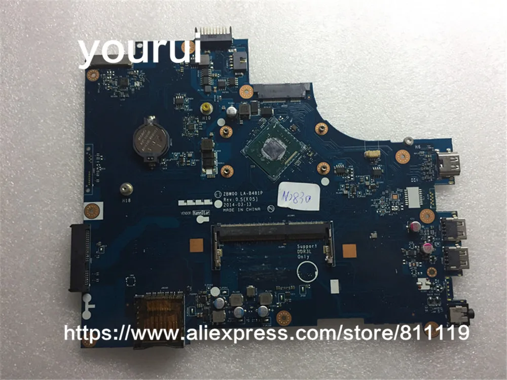 

Материнская плата yourui CN-0Y3PXH Y3PXH 0Y3PXH для ноутбука Dell Inspiron 15-3531, материнская плата ZBW00 LA-B481P N3530, процессор