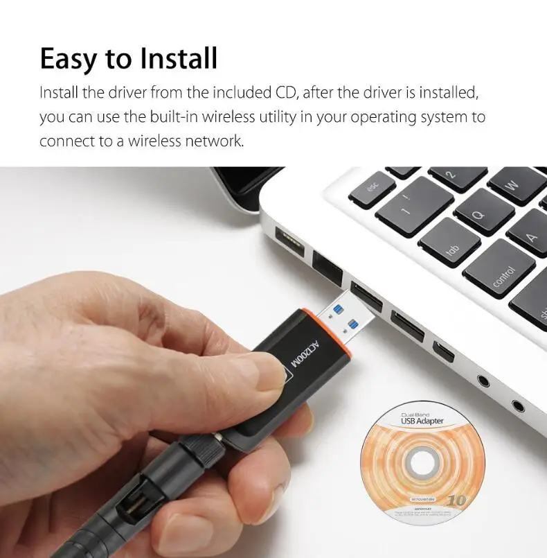 1200 Мбит/с USB 3,0 беспроводной Wifi адаптер Superspeed сетевая карта RTL8812 Двухдиапазонная с антенной переменного тока для настольного ноутбука WPS