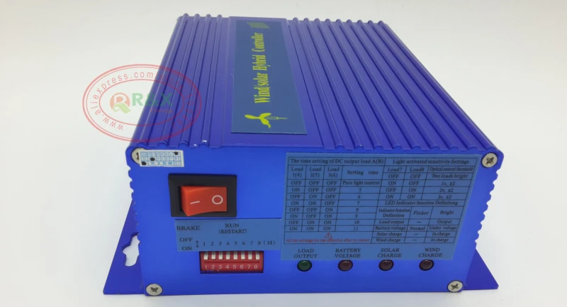 R& X 600 Вт макс ветер/солнечный гибридный контроллер заряда для 600 Вт ветряная мельница и 300 Вт солнечная панель 12 В/24 В Контроллер заряда батареи