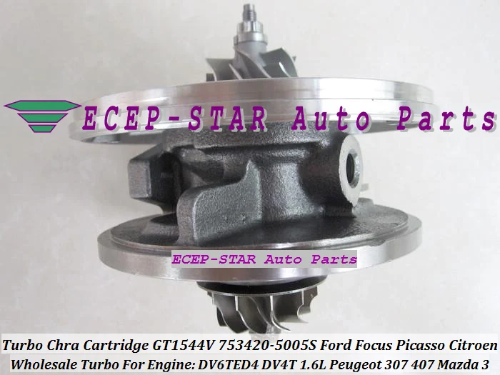 Картридж турбокомпрессора GT1544V 753420-5004S 753420 753420-0002 для CITROEN C2 C3 C4 C5 Peugeot 206 307 407 DV4T DV6T