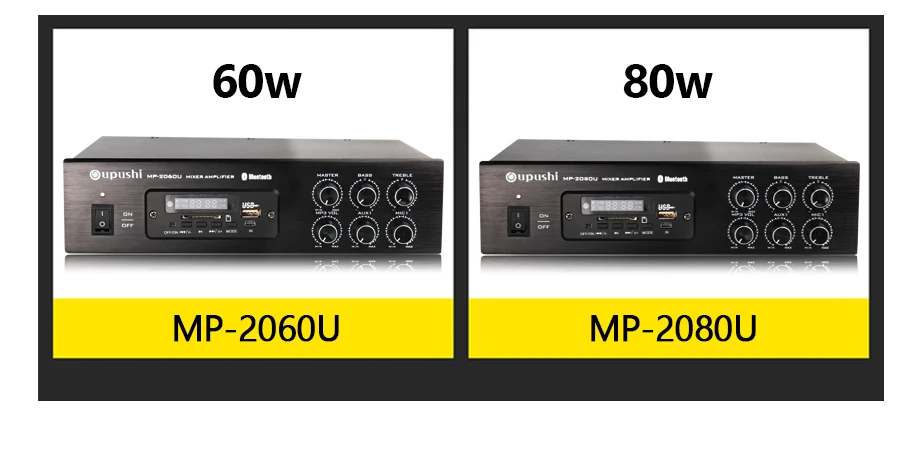 OUPUSHI MP-2050U MP-2080U 60 Вт 80 Вт усилитель с FM Bluetooth цифровой сигнал USB