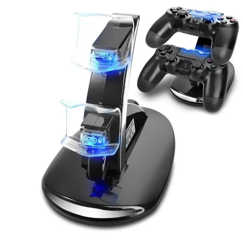Зарядная станция с двумя USB для Игровые приставки 4 PS4 Pro Slim контроллер ручка