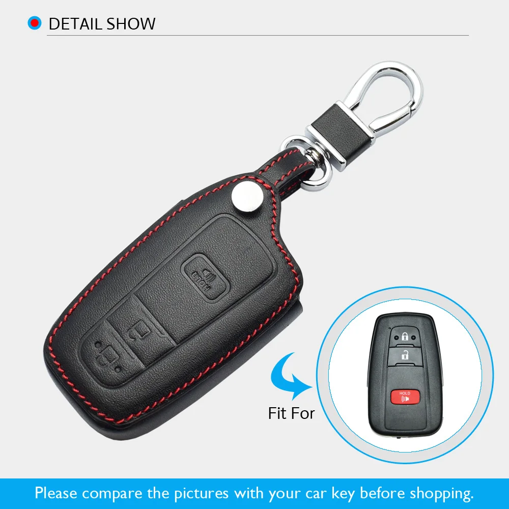 3 кнопки кожа Ключи Чехол Smart Keyless дистанционного Брелок Обложка сумка для Toyota CHR C-HR Camry Prius Авто интимные аксессуары