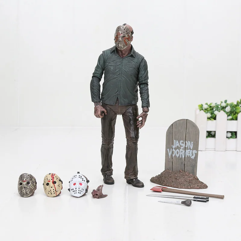 NECA 3D Friday figure 13th Freddy vs Jason Voorhees фигурка ПВХ фильм ужасов коллекционные вещи модель игрушки