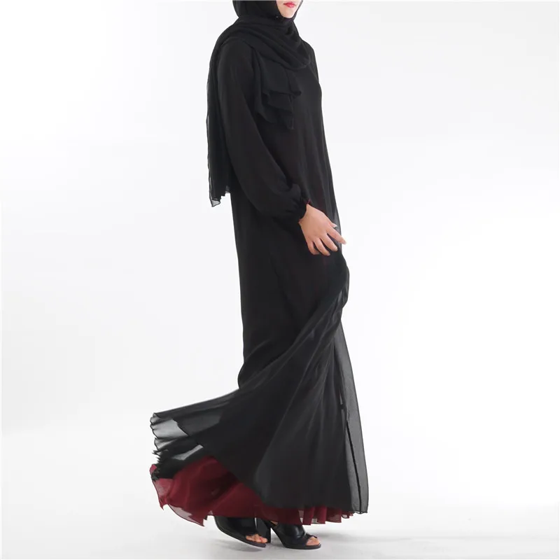 Abaya, Дубай, летнее шифоновое платье с наизнанку, два тона, популярное исламское платье с наизнанкой, мусульманская Двусторонняя одежда, быстрая