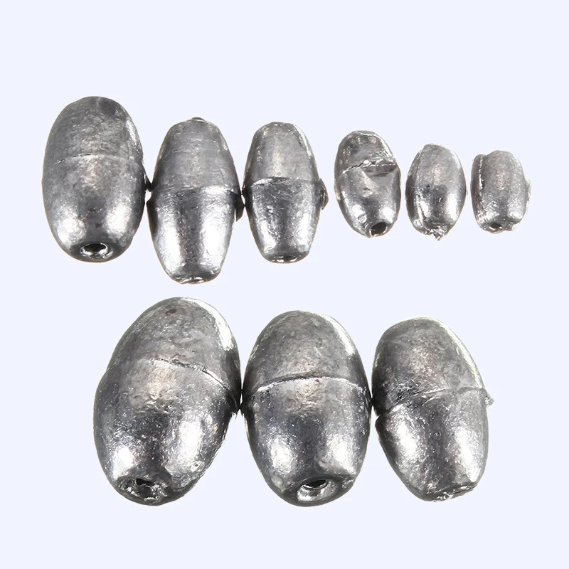 Грузила для рыбалки в форме оливы чистый электролитический свинцовый грузила